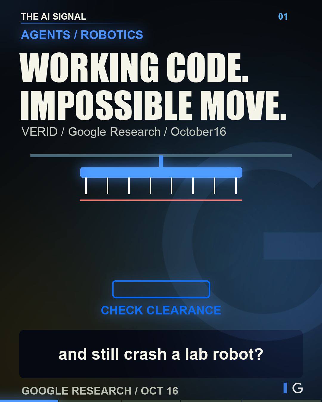 VERID: when working code makes an impossible move