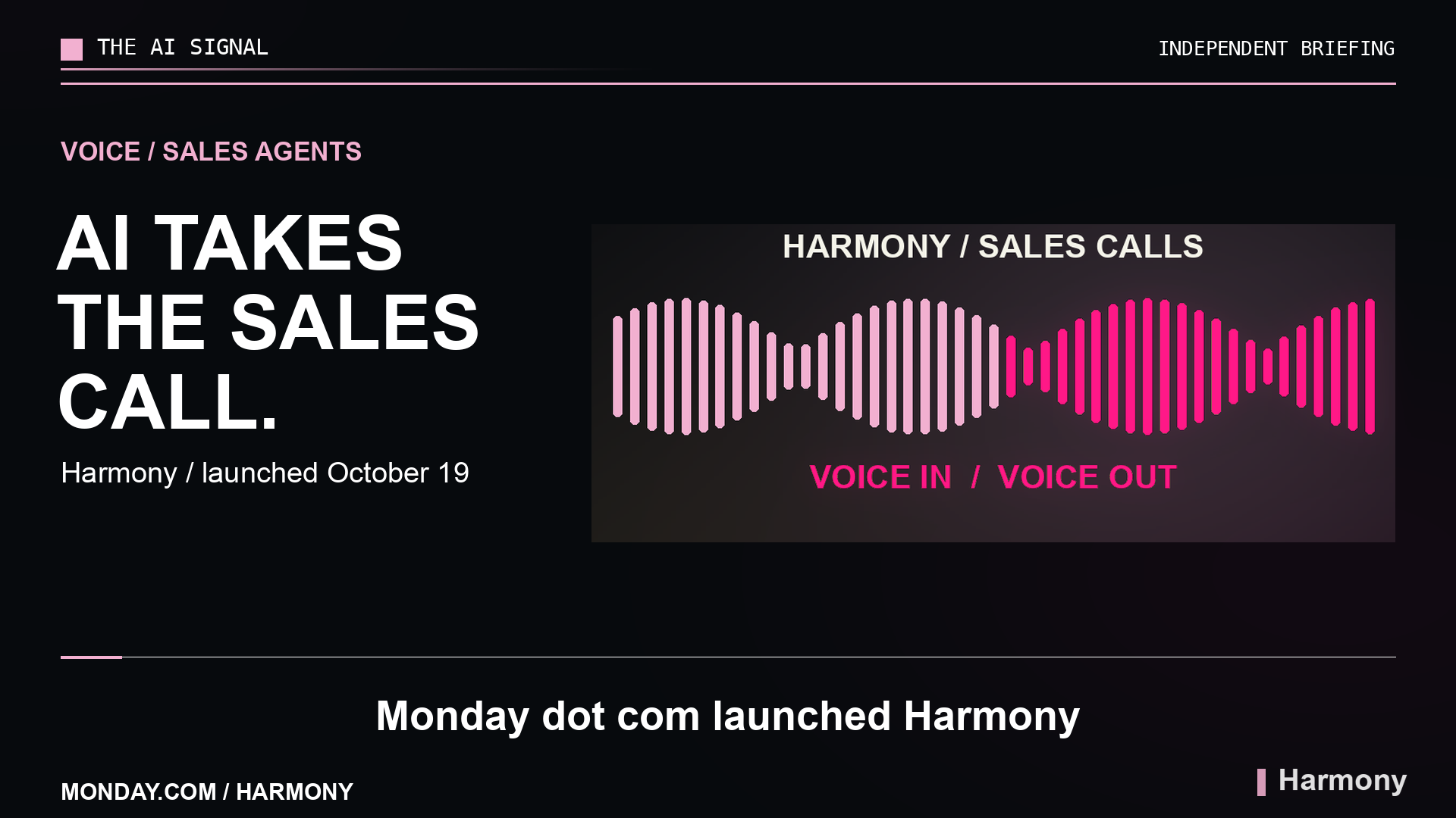 Harmony: small models take the sales call
