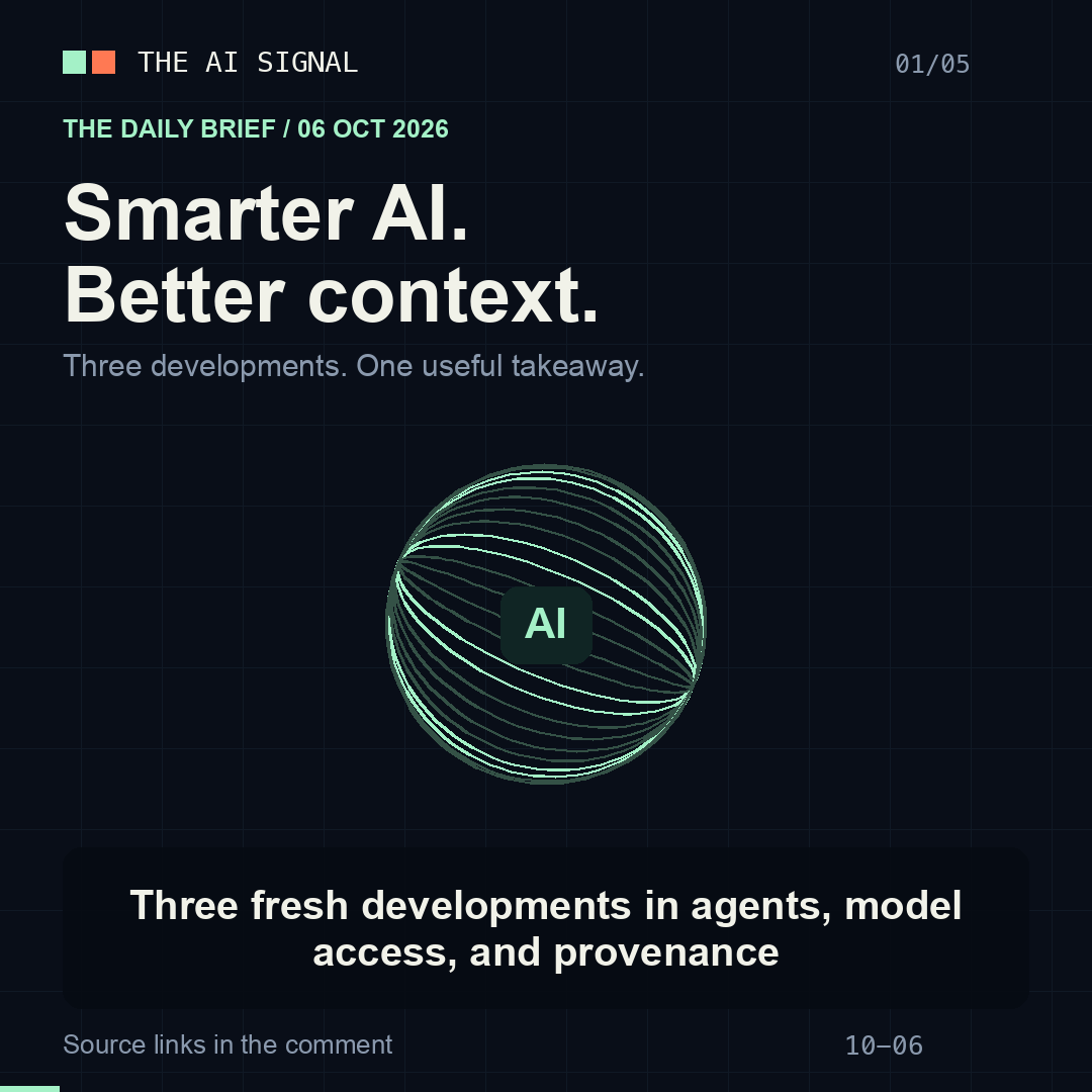 AI agents: context, access and provenance